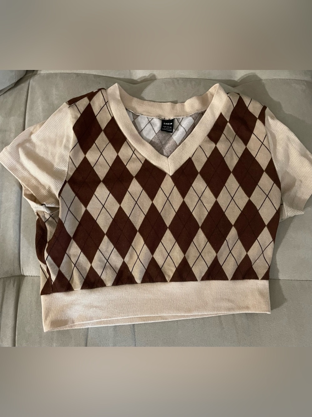 Argyle Large half sweater
